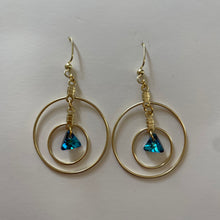 Load image into Gallery viewer, Gold Hoops and Gem Earrings