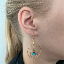 Load image into Gallery viewer, Gold Hoops and Gem Earrings