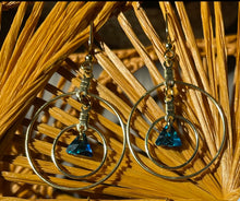 Load image into Gallery viewer, Gold Hoops and Gem Earrings